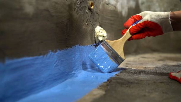 Commercial Exterior Waterproofing project at a Lawrenceville, VA business property by SJ Waterproofing Pros